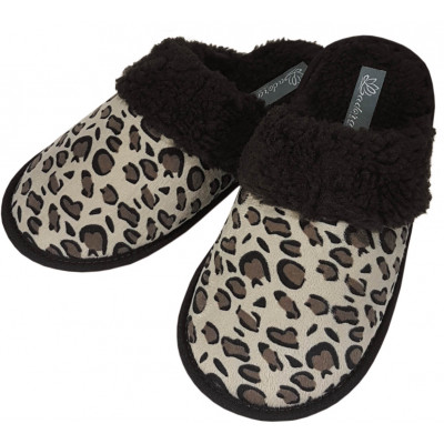 Chinelo Ladora Feminino Velboa Estamp. com Sherpa Marrom - LD2106